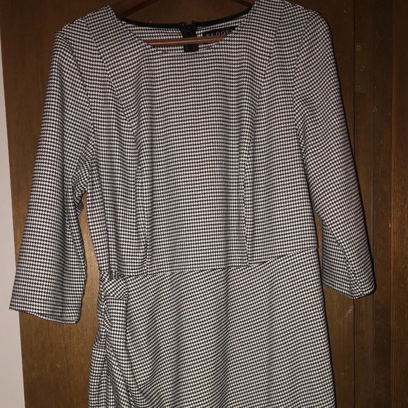 Eloquii Dresses & Skirts - Eloquii High Waist Houndstooth Casual Dress Sz 14